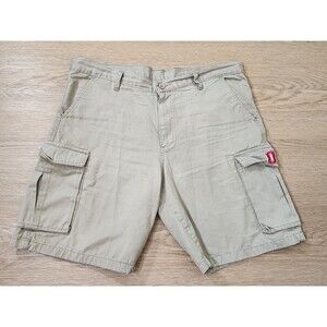 Ohio State Buckeyes Shorts Mens 38 Beige Khaki Cargo OSU Patch Embroidery Team
